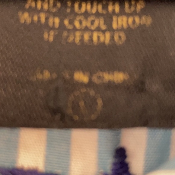 DISNEY Embroidered Aladdin genie lamp Button Up front tie top crop - Picture 8 of 13